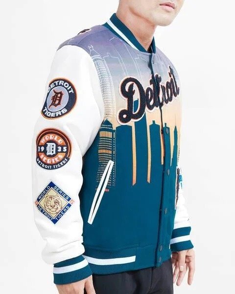 Detroit Tigers Remix Wool Varsity Jacket