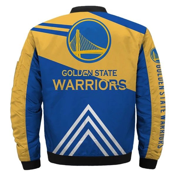 Golden State Warriors Yellow and Blue Bomber Jacket