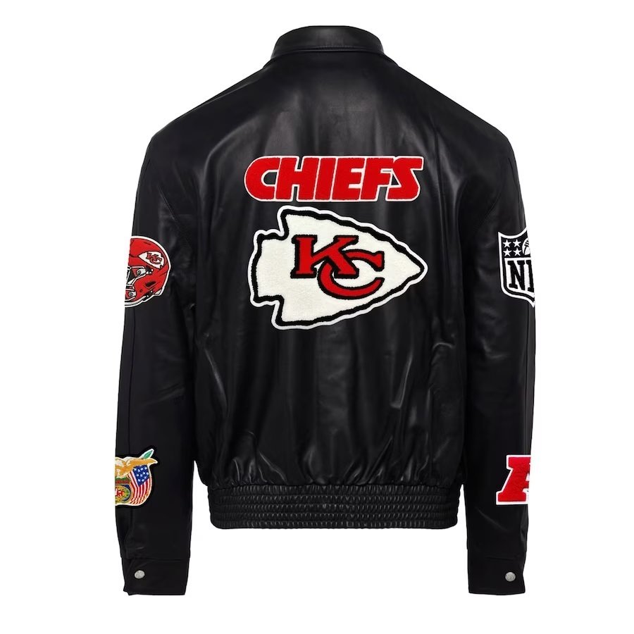 Kansas City Chiefs Jeff Hamilton Black Leather Jacket