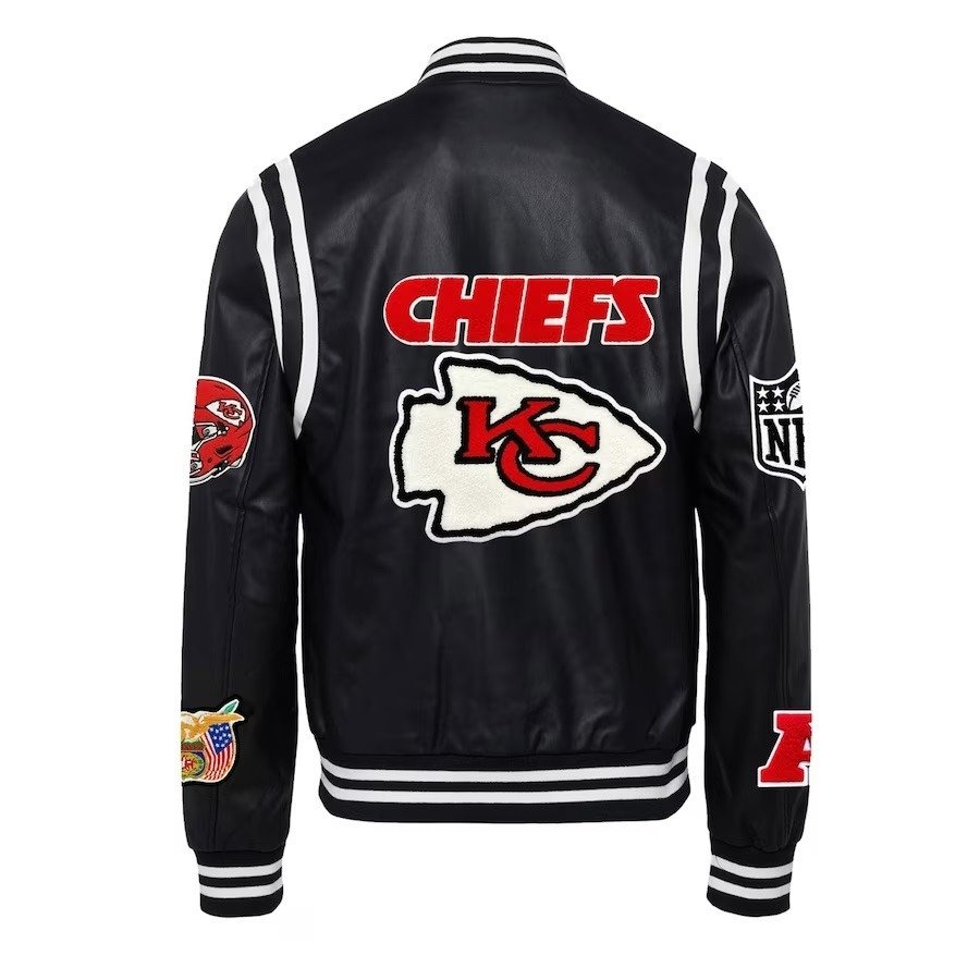 Kansas City Chiefs Jeff Hamilton Black Vegan Leather Jacket