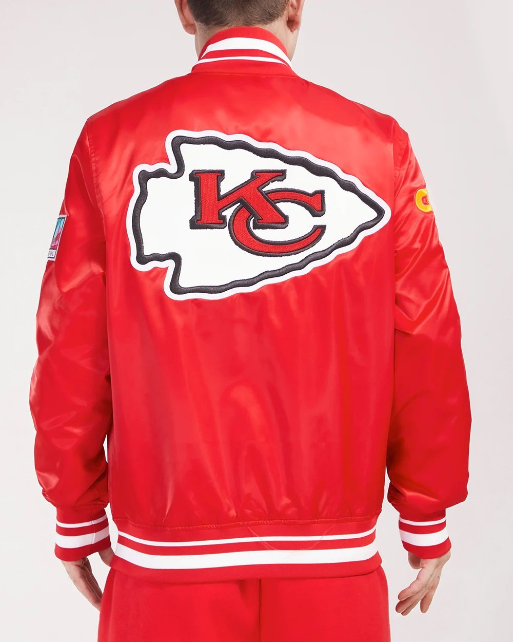Kansas City Chiefs Mashup Rib Satin Jacket
