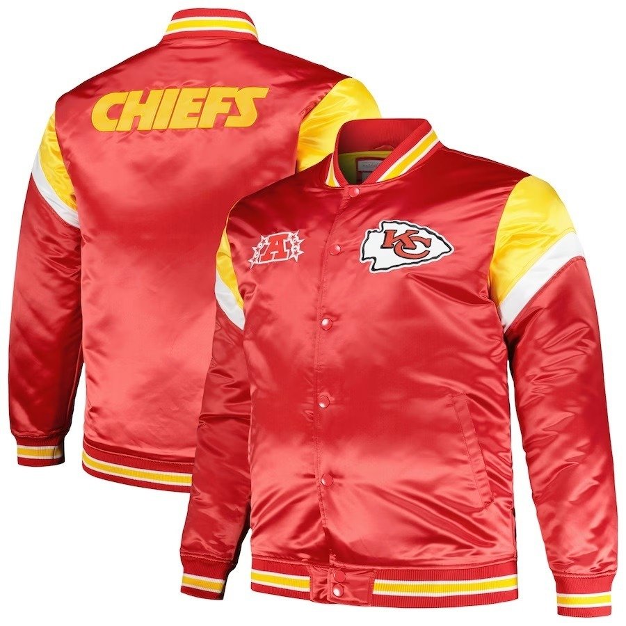 Kansas City Chiefs Red Satin Full-Snap Jacket