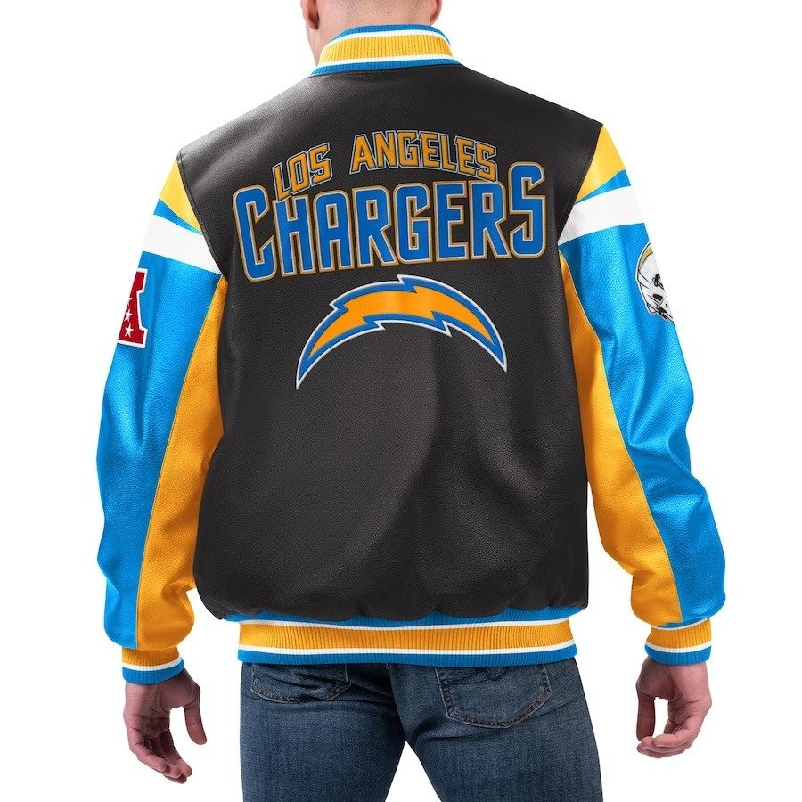 LA Chargers G-iii Sports By Carl Banks Black Varsity Jacket