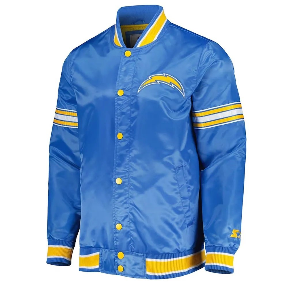 LA Chargers Midfield Powder Blue Satin Jacket