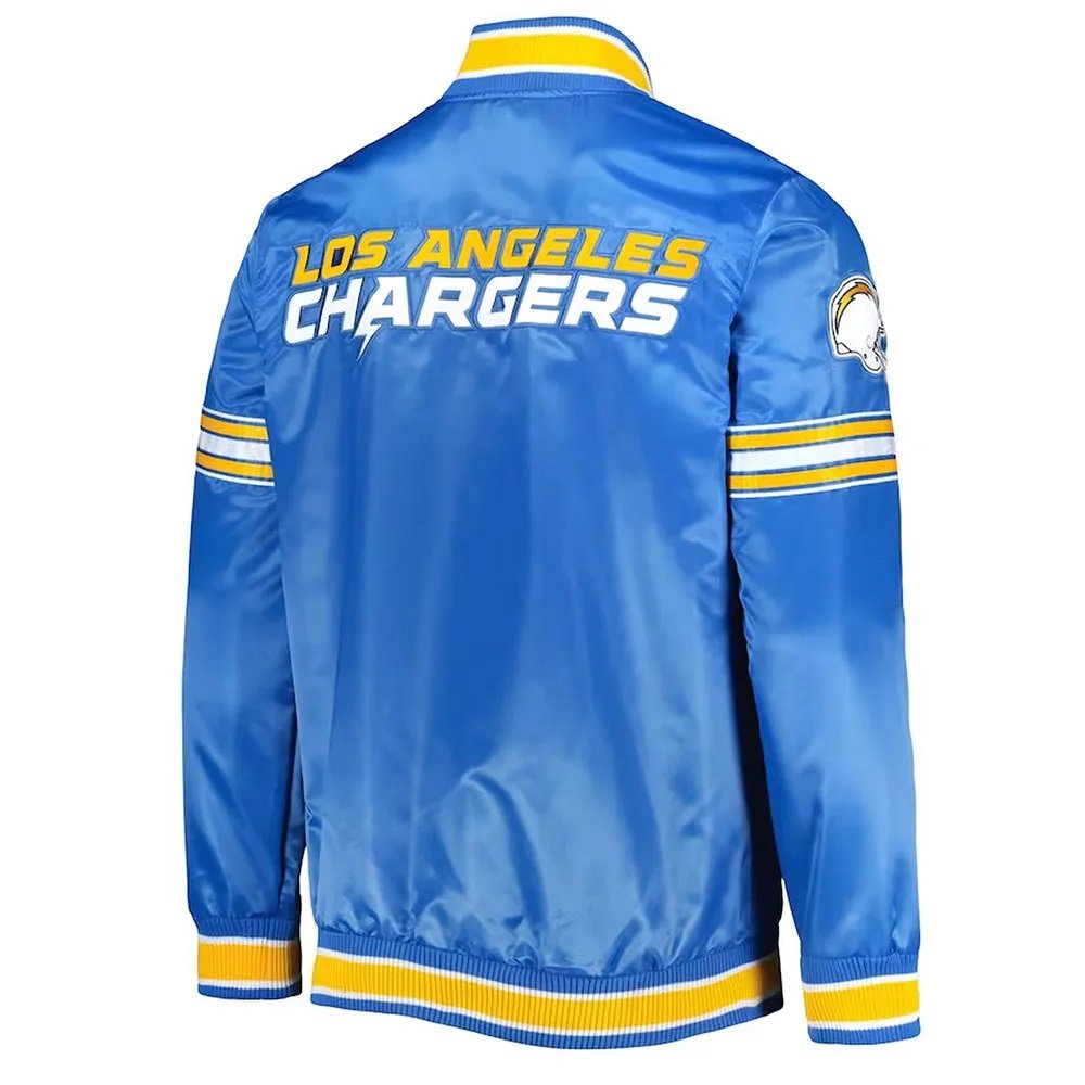 LA Chargers Midfield Powder Blue Satin Jacket