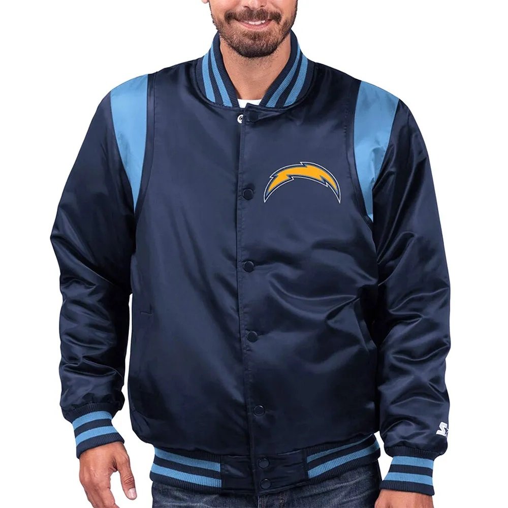 LA Chargers The Prime Blue Satin Jacket