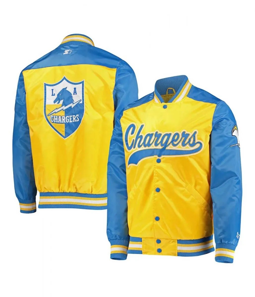 LA Chargers The Tradition II Satin Blue and Gold Jacket