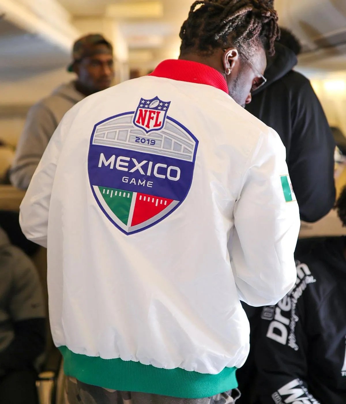 Los Angeles Chargers Mexico 2019 White Satin Jacket