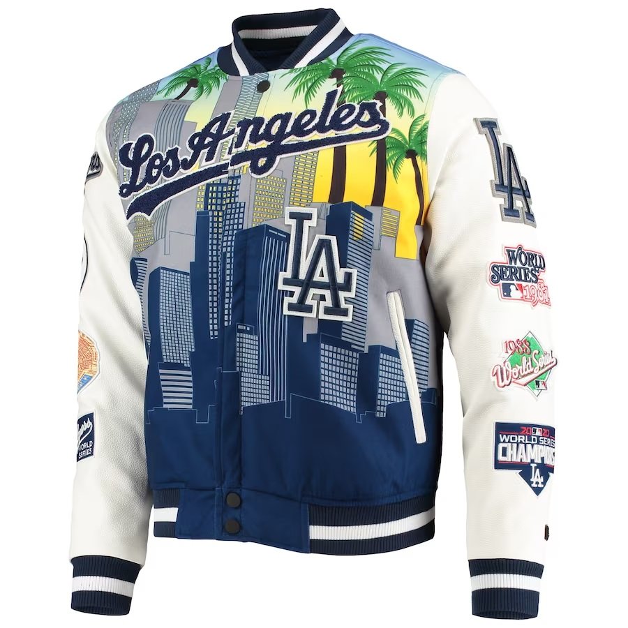 Dodgers Zip Up Varsity Jacket