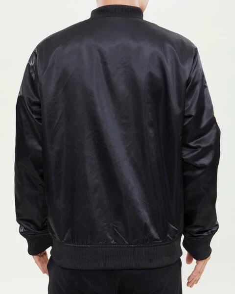 Los Angeles Lakers Wordmark Black Satin Jacket