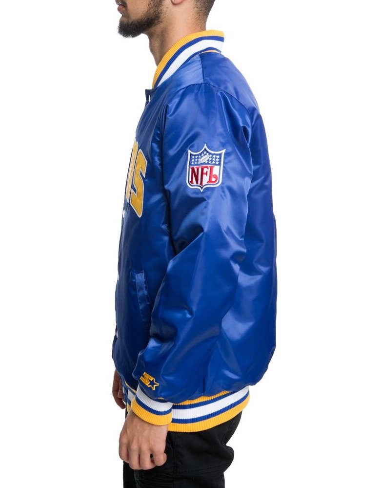 Los Angeles Rams Full-Snap Satin Jacket