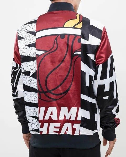 Miami Heat Mashup Satin Varsity Jacket