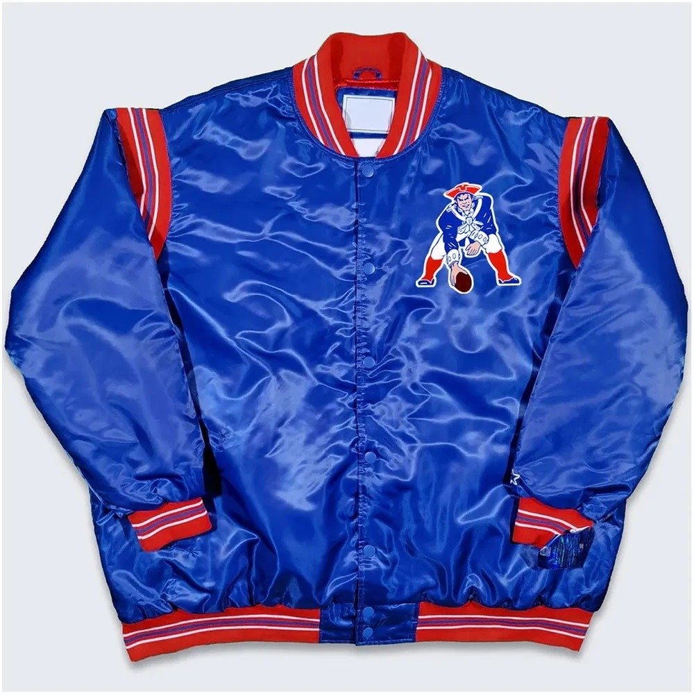 New England Patriots Full-Snap Satin Jacket