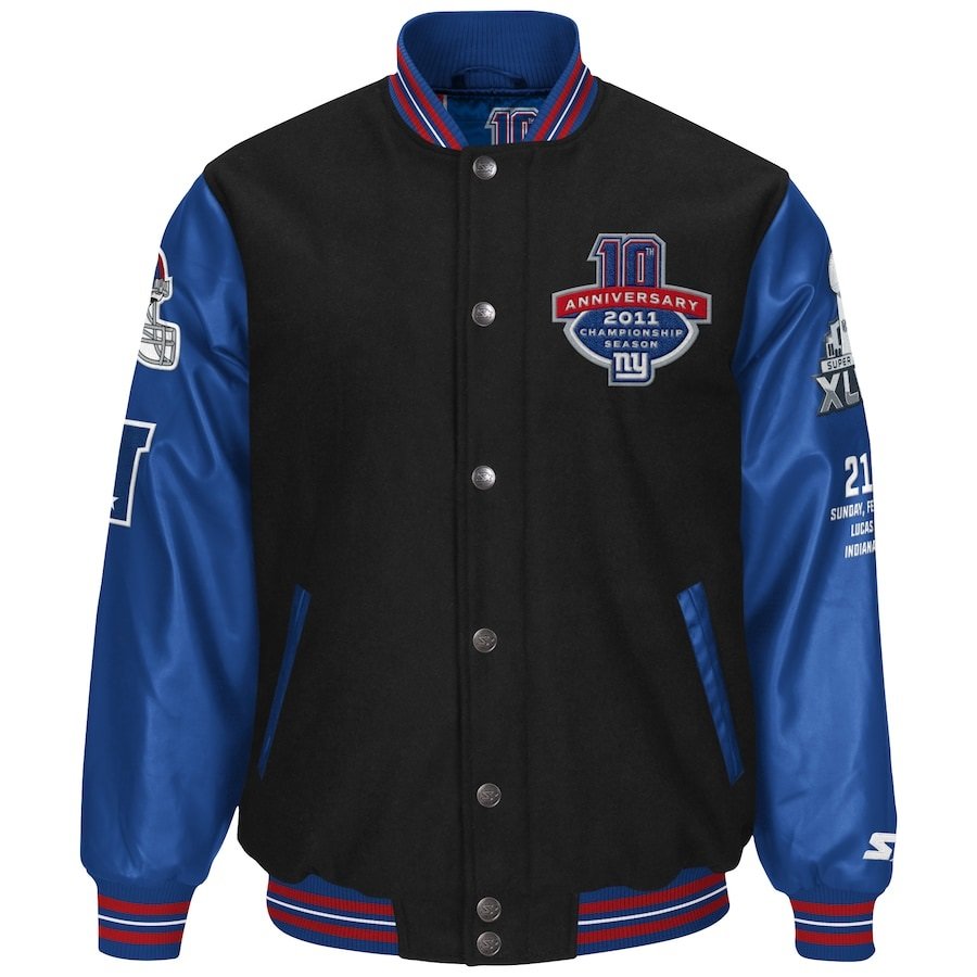 New York Giants Super Bowl XLVI 10 Year Anniversary Jacket