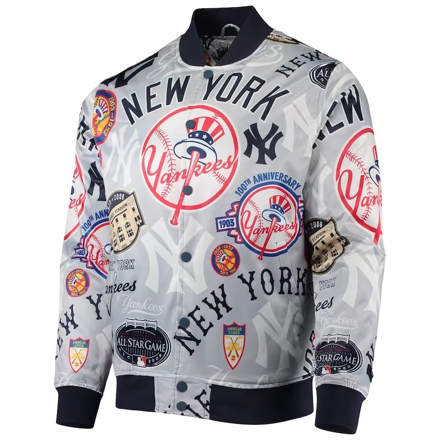 New York Yankees Allover Print Full-Snap Jacket