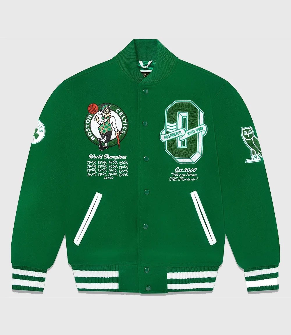 OVO x NBA Boston Celtics Varsity Jacket