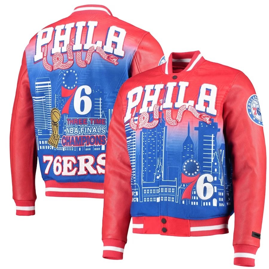 Philadelphia 76ers Red Finals Champions Varsity Full-zip Jacket