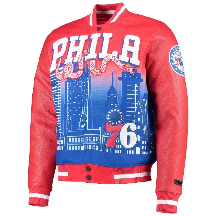 Philadelphia 76ers Red Finals Champions Varsity Full-zip Jacket