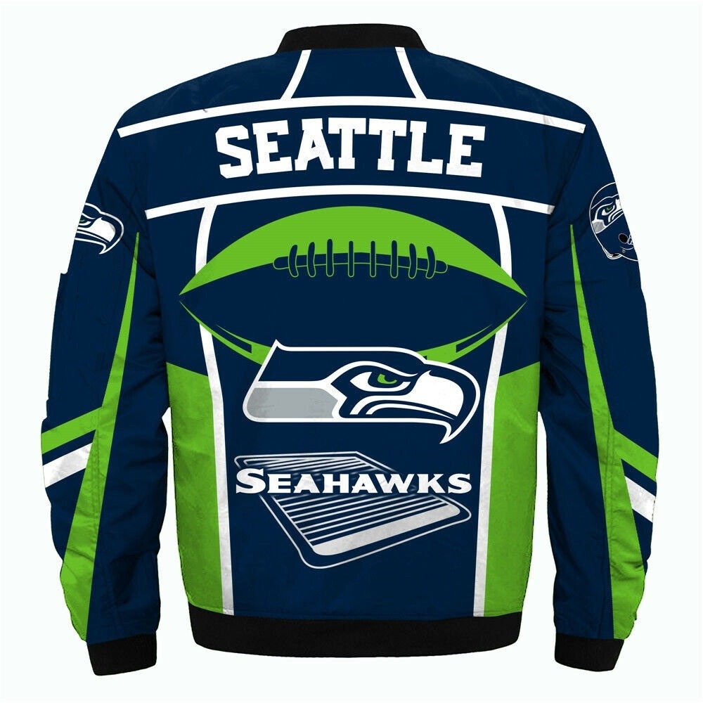 Seattle Seahawks Blue Bomber Jacket