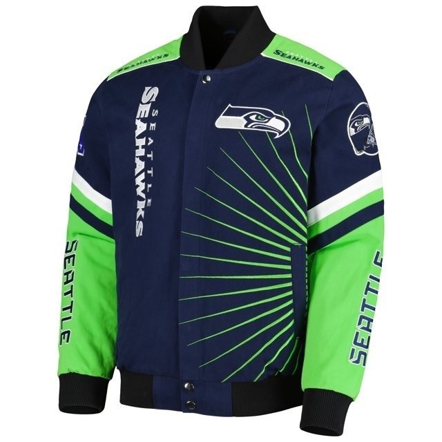 Seattle Seahawks Full Snap Varsity Jacket