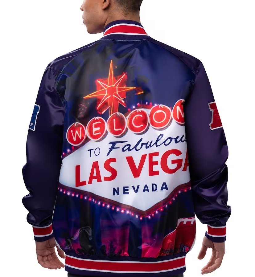 Super Bowl LVIII Starter White Full-Snap Varsity Jacket