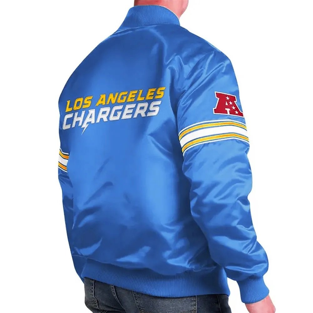 The Pick and Roll LA Chargers Satin Powder Blue Jacket