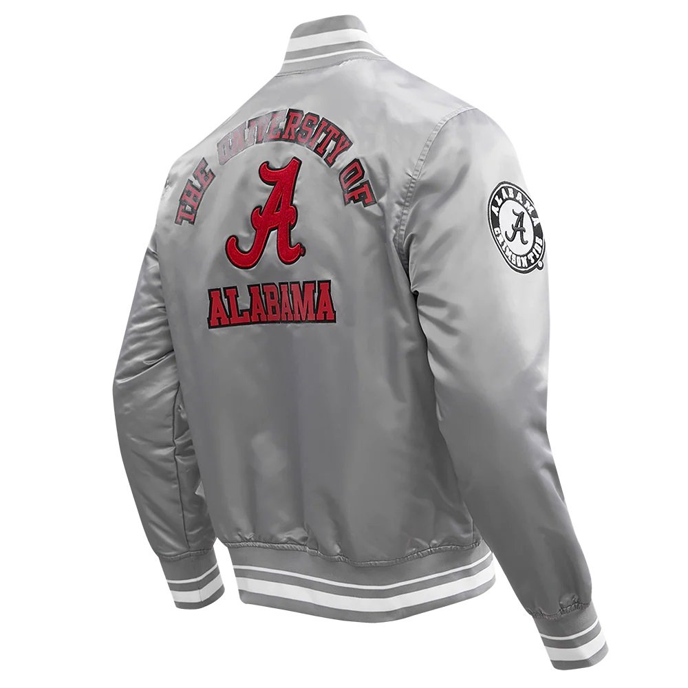 University Of Alabama Classic Grey Satin Jacket