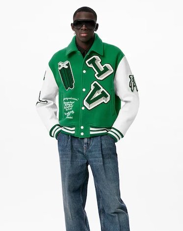 Louis Vuitton Green Varsity Jacket