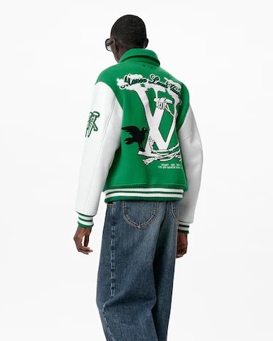 Louis Vuitton Green Varsity Jacket