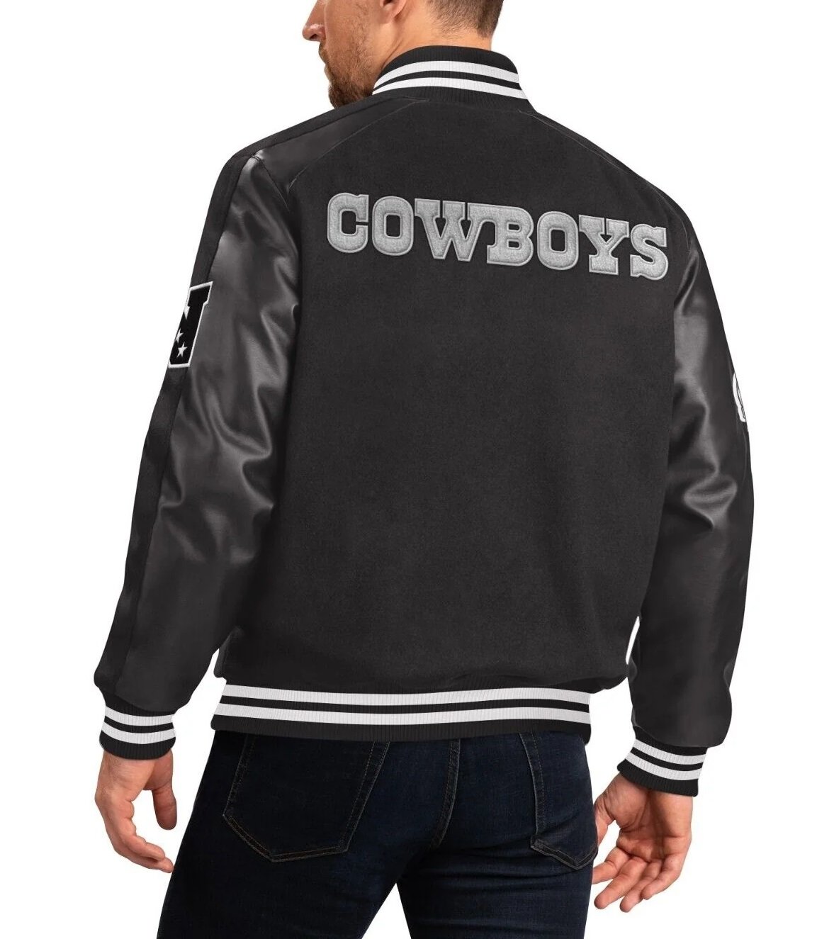 Dallas Cowboys Black Quicksnap Varsity Jacket