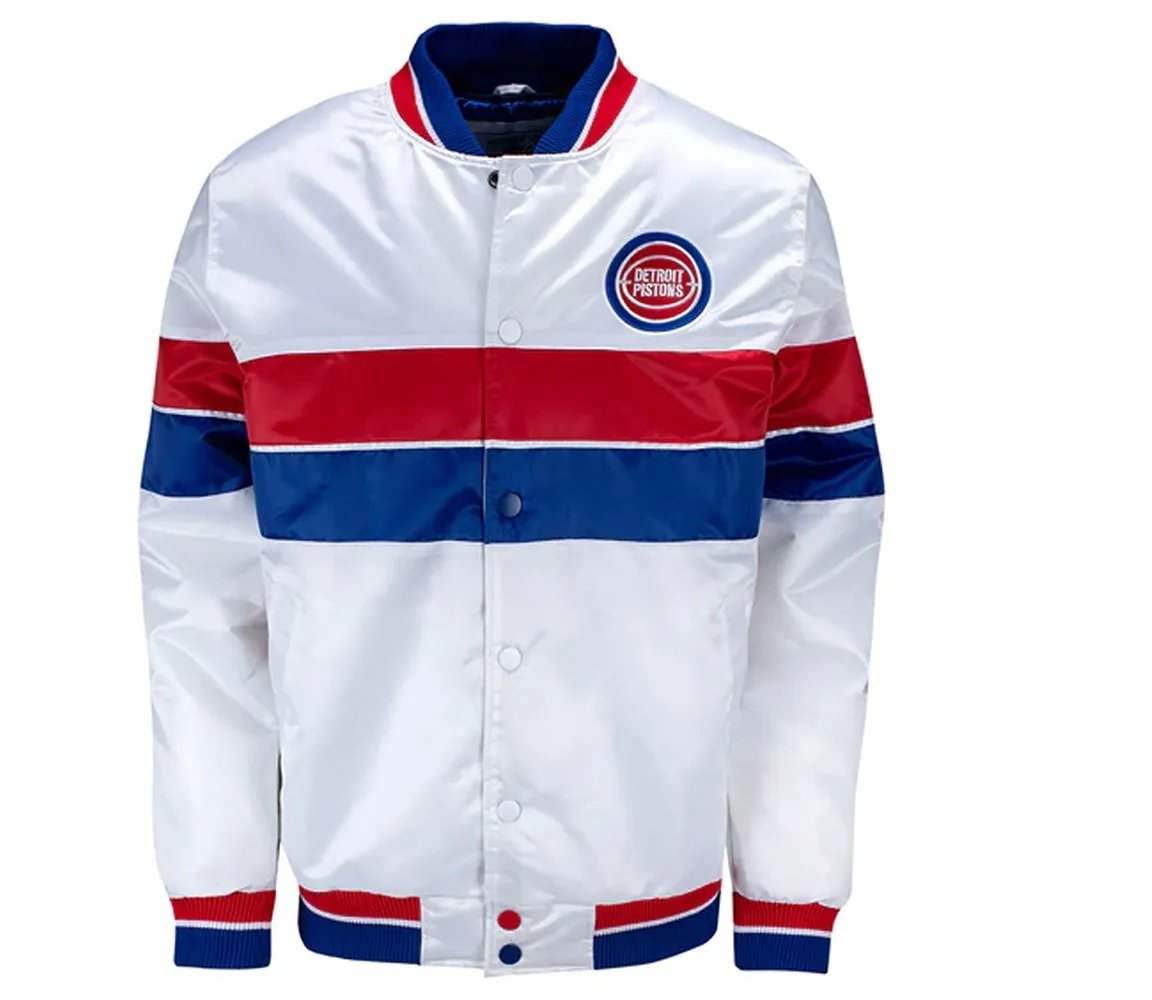 35th Anniversary Detroit Pistons White Jacket