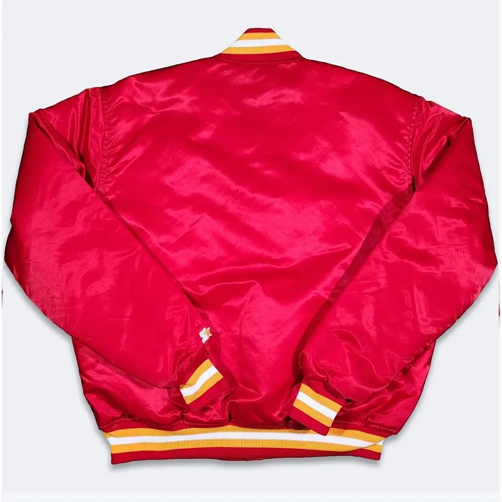 90s Houston Rockets Red Satin Jacket