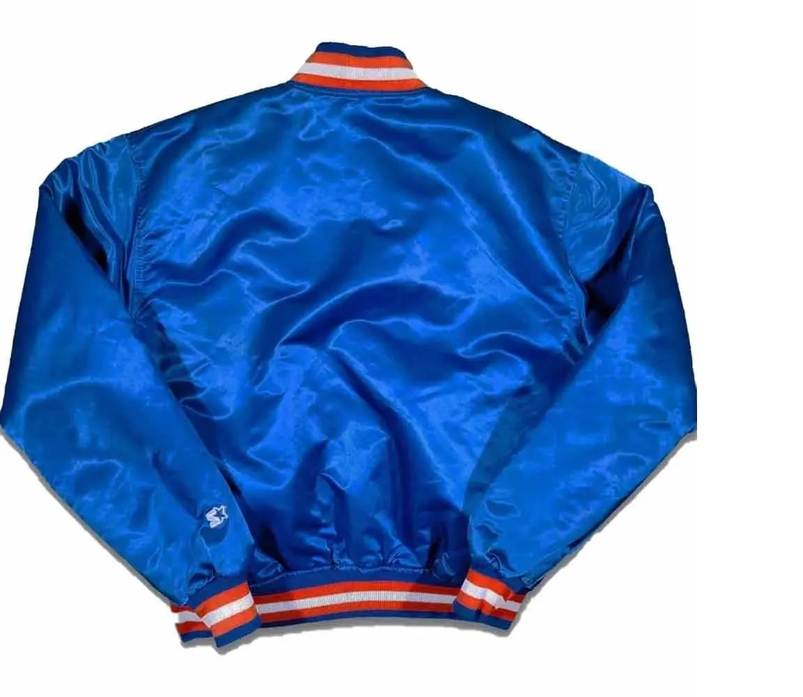 90’s New York Knicks Bomber Blue Satin Jacket