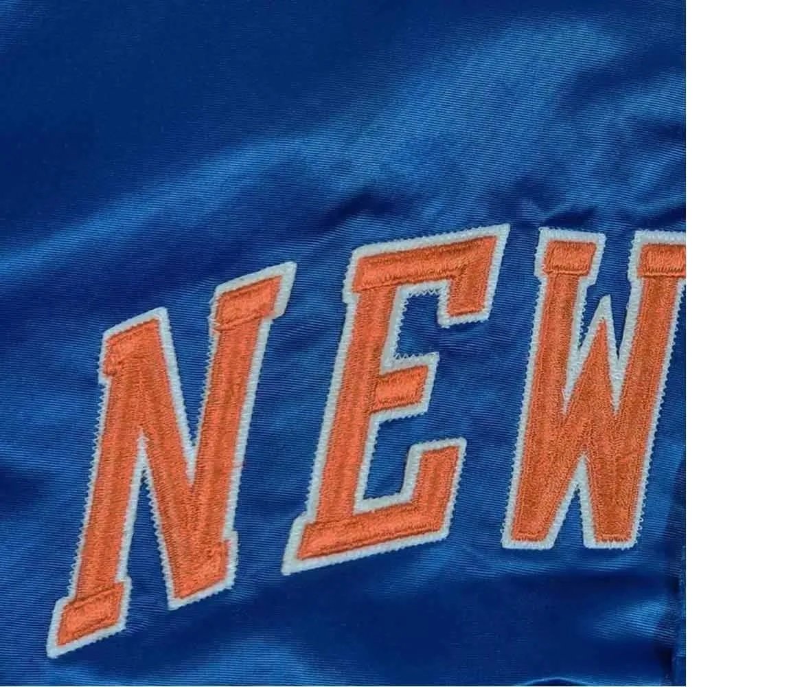 90’s New York Knicks Bomber Blue Satin Jacket