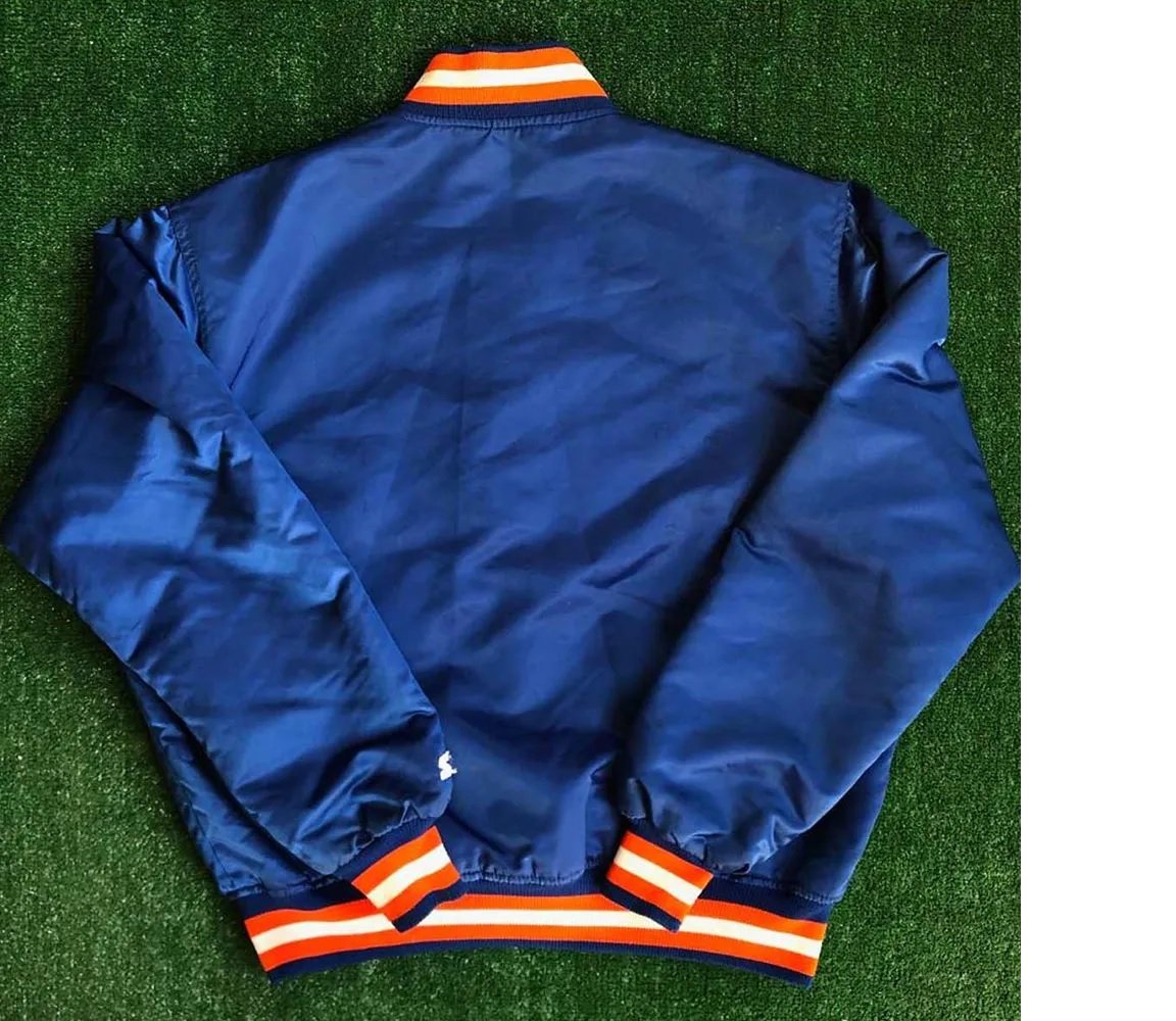 90’s New York Knicks Bomber Blue Satin Jacket