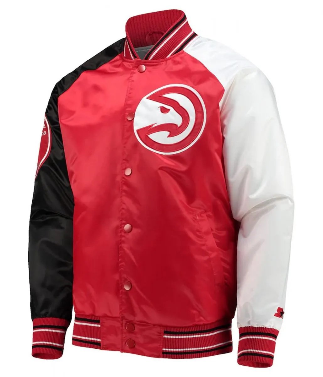 Atlanta Hawks Reliever Raglan Full-Snap Jacket