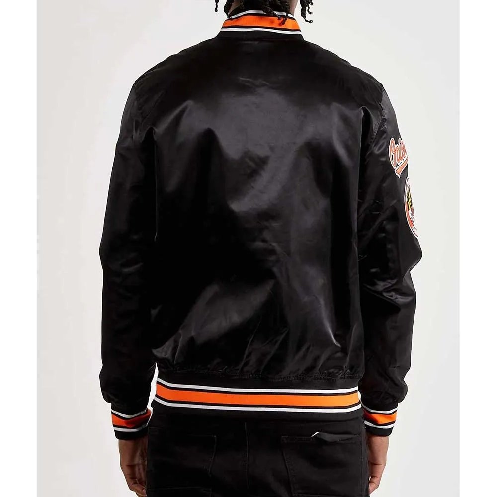 Baltimore Orioles World Series Black Satin Jacket