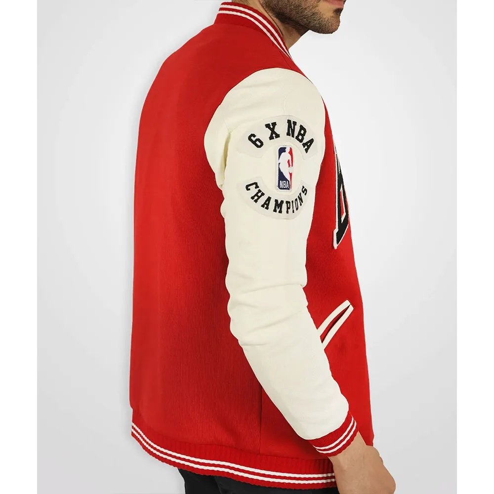Chicago Bulls Varsity Red and Cream Jacket