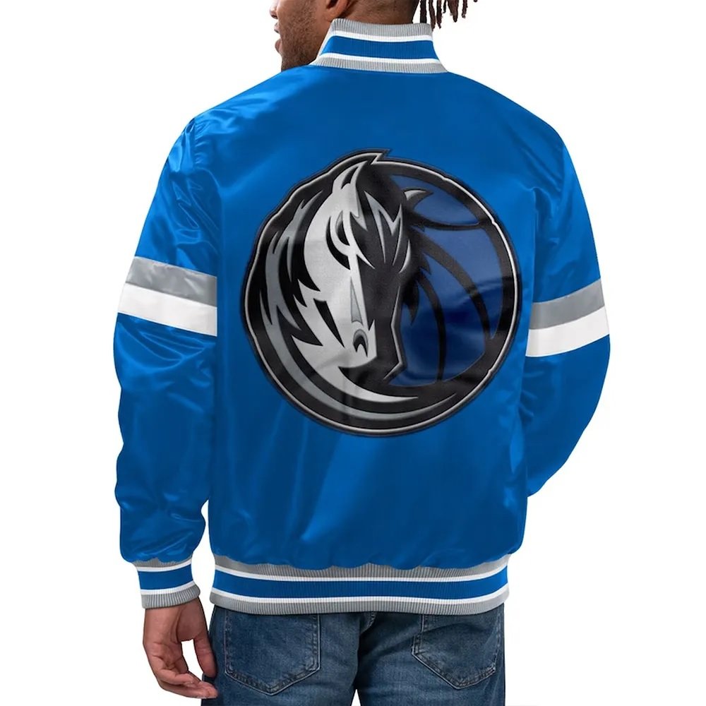 Dallas Mavericks Home Game Blue Satin Jacket