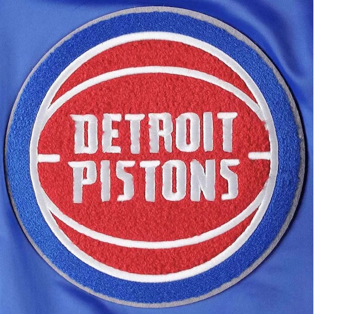 Detroit Pistons Finals 3x Champions Mash Up Capsule Royal Satin Jacket