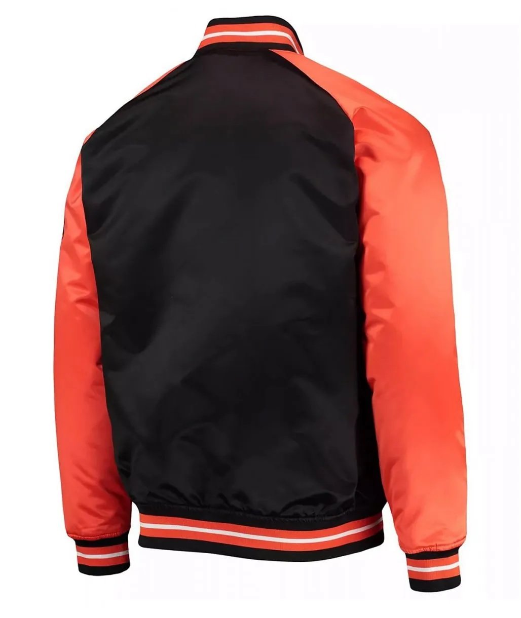 Hardwood Classics Reload 3.0 NY Knicks Black and Orange Jacket