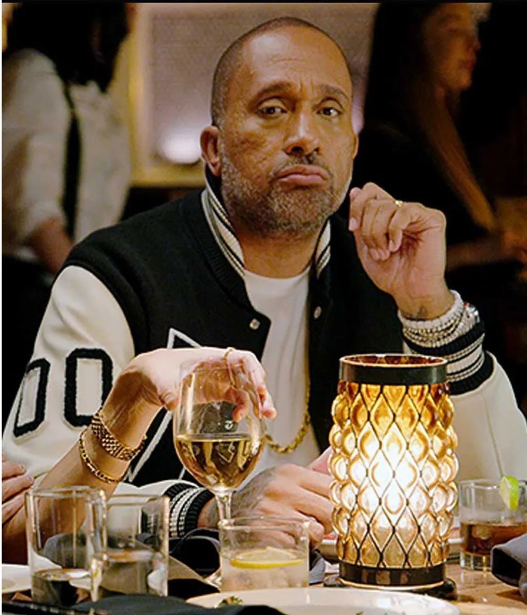 Kenya Barris Blackaf Black and White Varsity Jacket