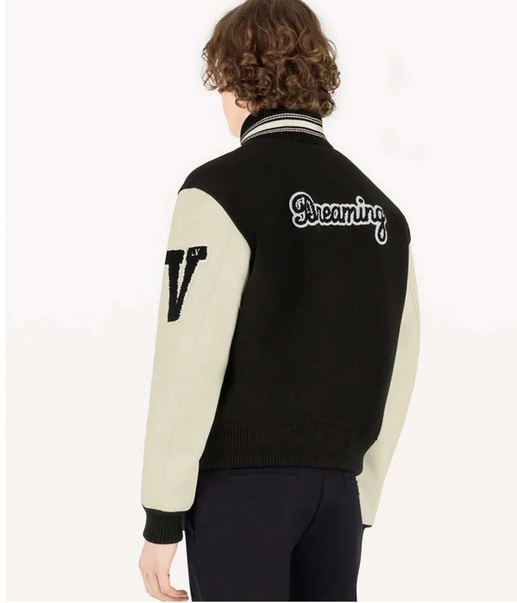 Kenya Barris Blackaf Black and White Varsity Jacket
