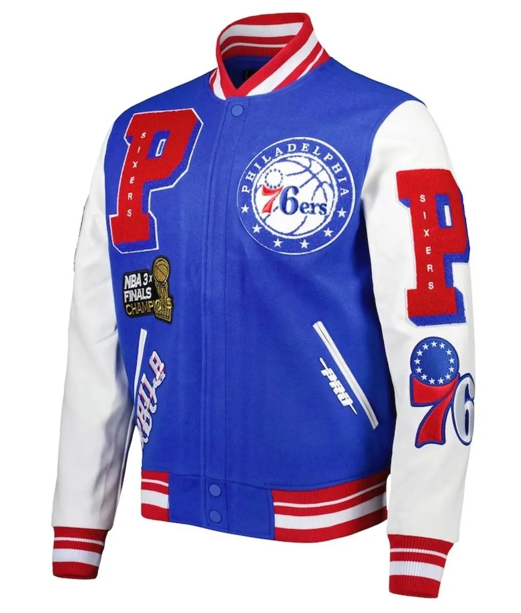 Mash Up Philadelphia 76ers Capsule Royal Varsity Jacket