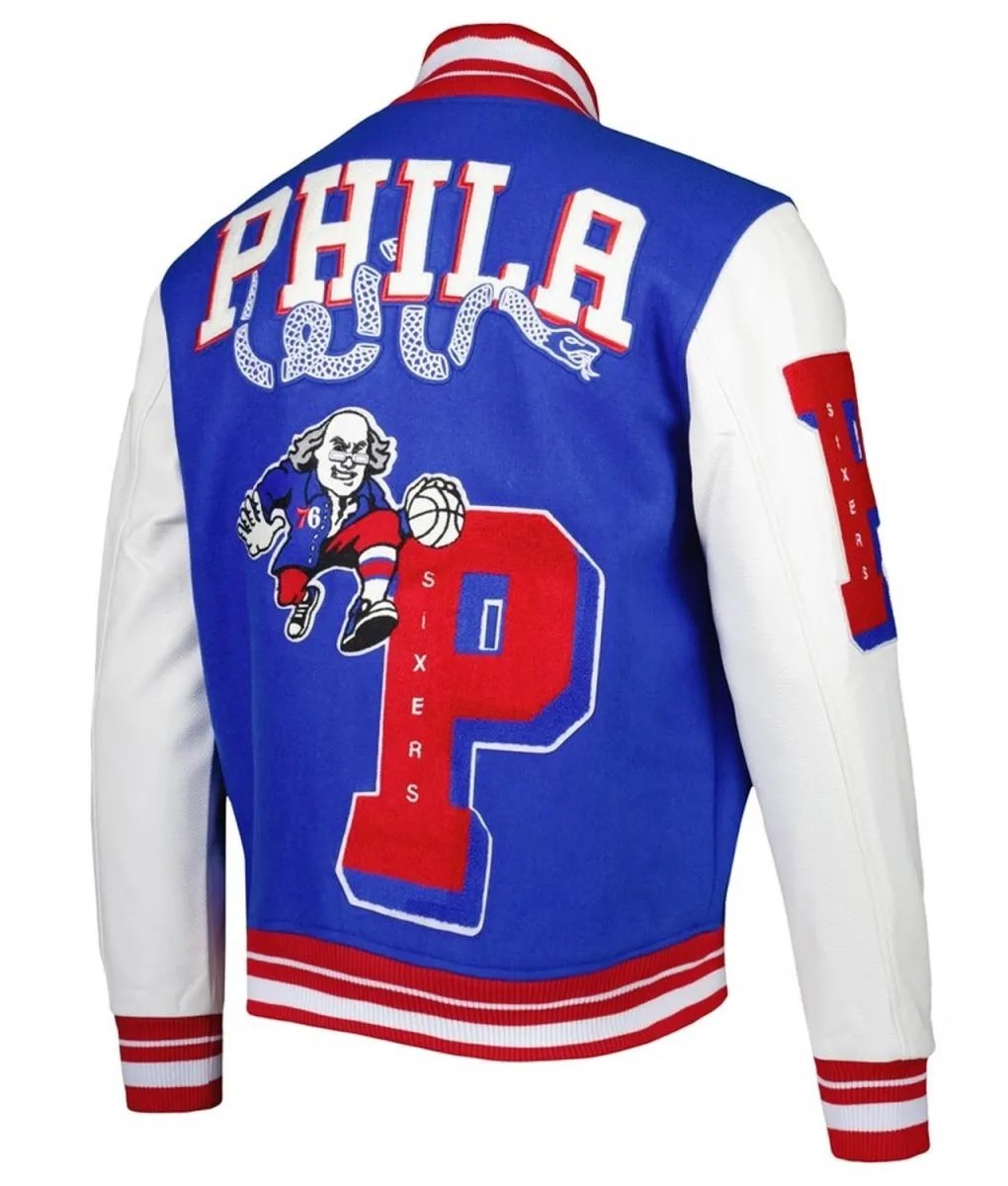Mash Up Philadelphia 76ers Capsule Royal Varsity Jacket