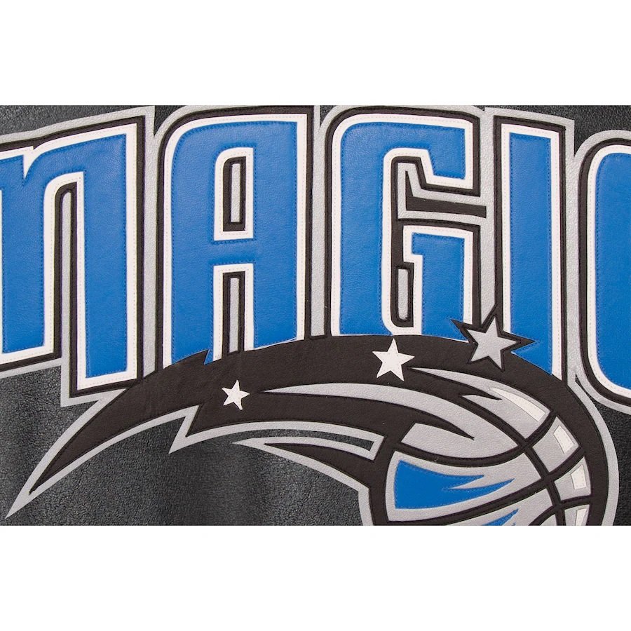 Men's JH Design Black Orlando Magic Domestic Team Color Leather Jacket
