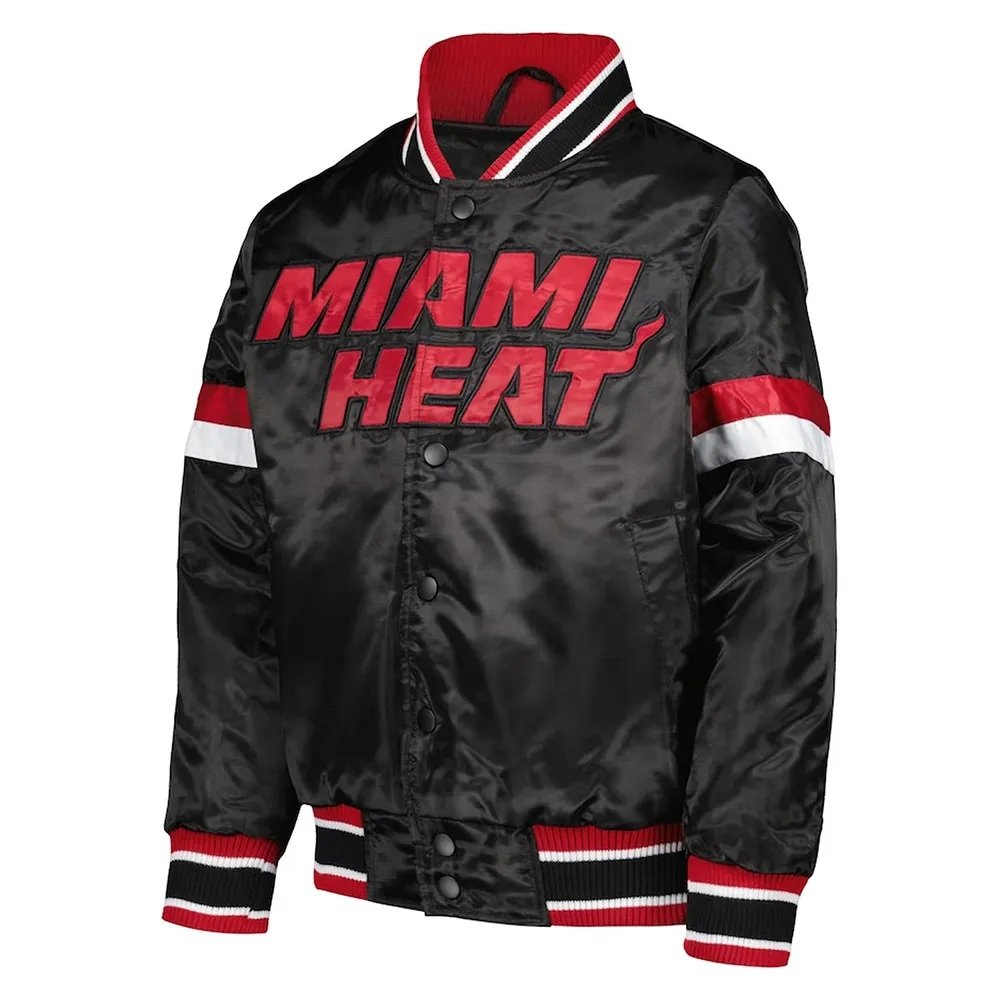 Miami Heat Home Game Black Satin Jacket