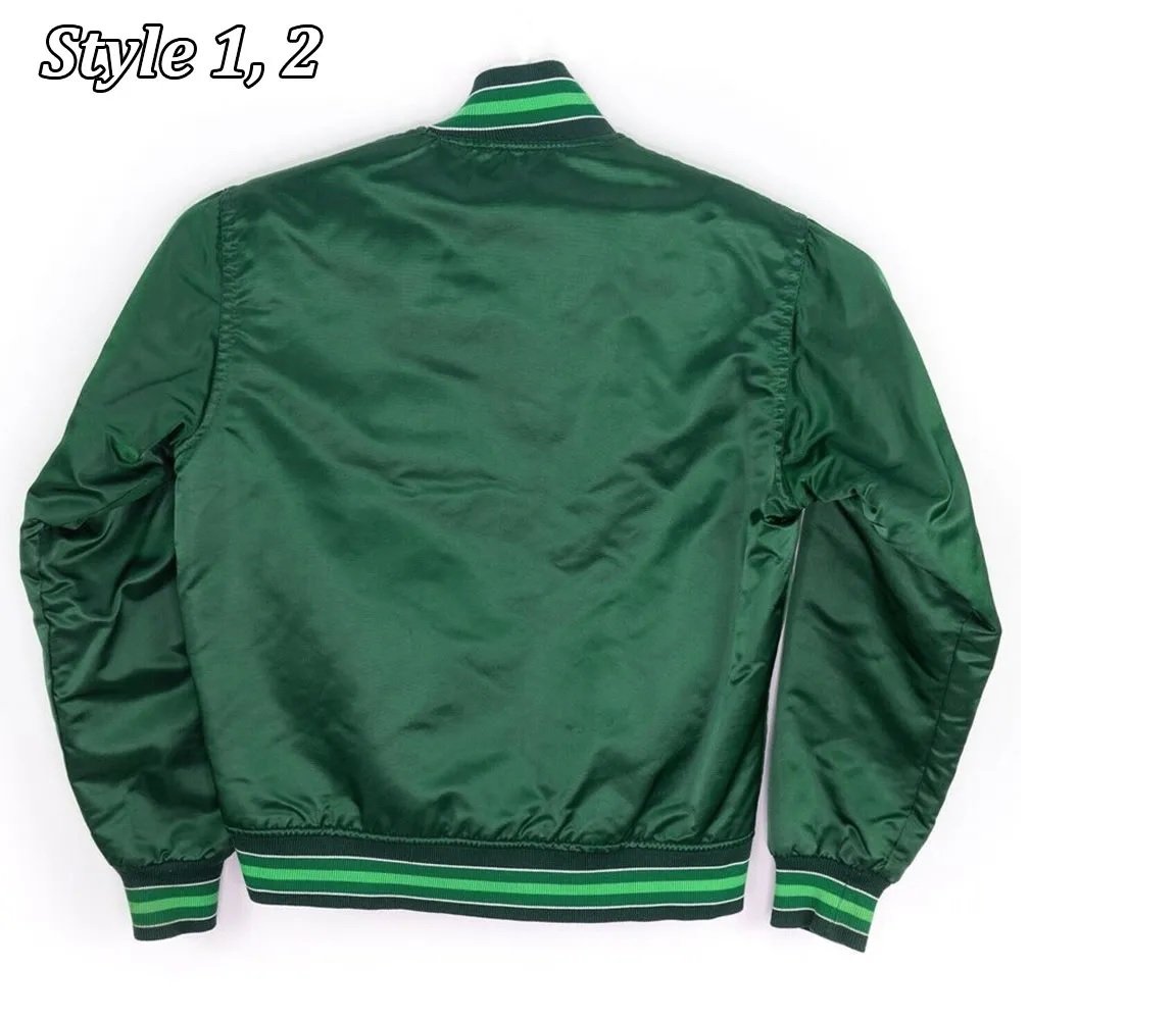 Milwaukee Bucks Ambassador Green and White Satin Jacket