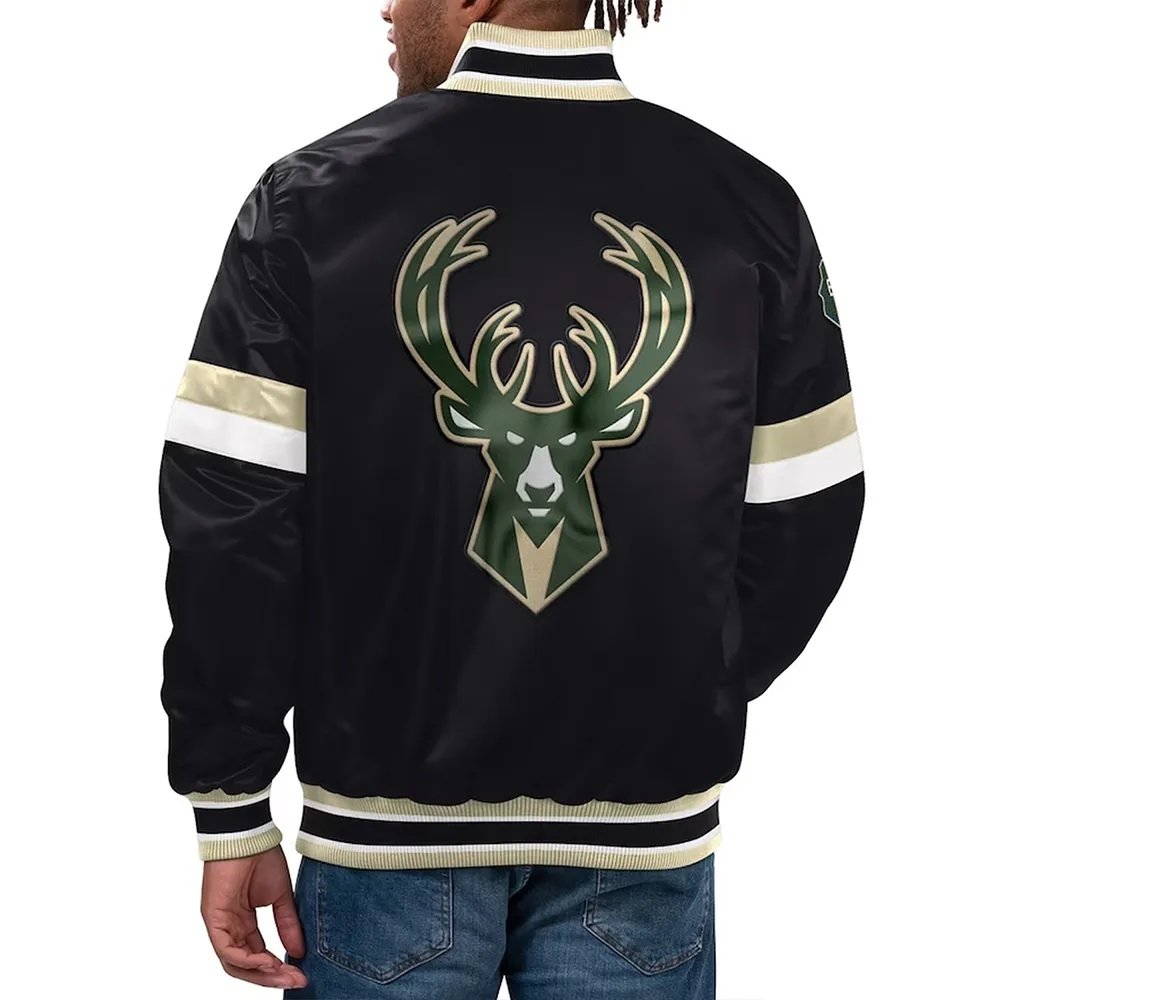 Milwaukee Bucks Home Game Black Jacket