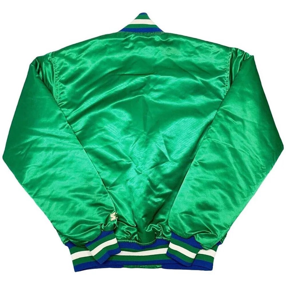 NBA Dallas Mavericks Green Satin Jacket